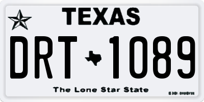 TX license plate DRT1089