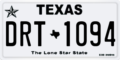 TX license plate DRT1094