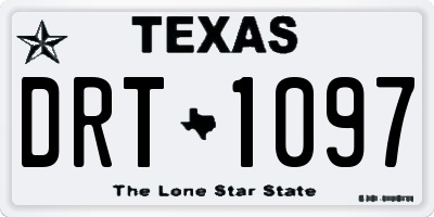 TX license plate DRT1097