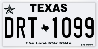 TX license plate DRT1099