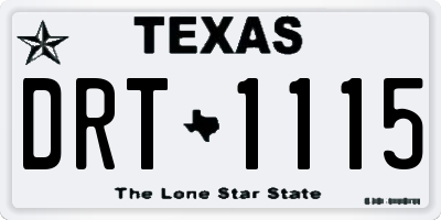 TX license plate DRT1115