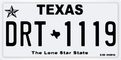 TX license plate DRT1119