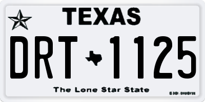 TX license plate DRT1125