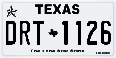 TX license plate DRT1126