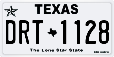 TX license plate DRT1128