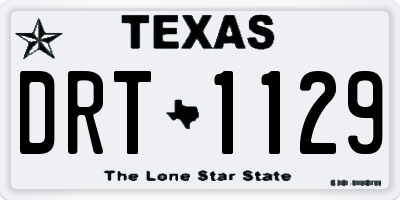 TX license plate DRT1129