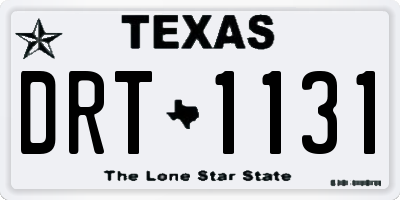 TX license plate DRT1131