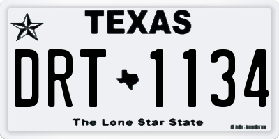 TX license plate DRT1134