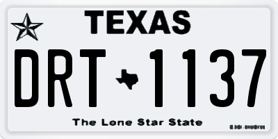 TX license plate DRT1137