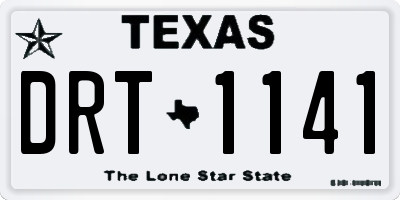 TX license plate DRT1141