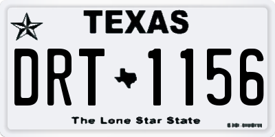 TX license plate DRT1156