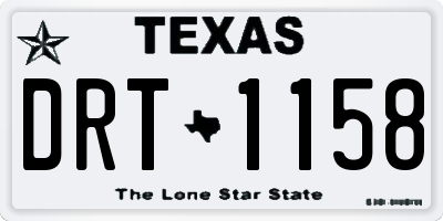TX license plate DRT1158