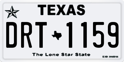 TX license plate DRT1159