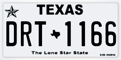 TX license plate DRT1166