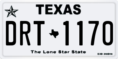 TX license plate DRT1170