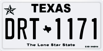 TX license plate DRT1171