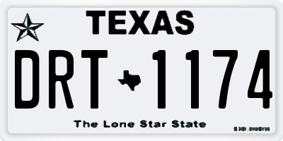 TX license plate DRT1174