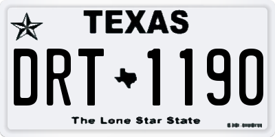 TX license plate DRT1190