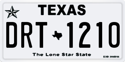 TX license plate DRT1210