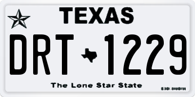 TX license plate DRT1229