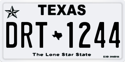 TX license plate DRT1244