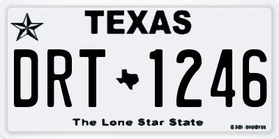 TX license plate DRT1246