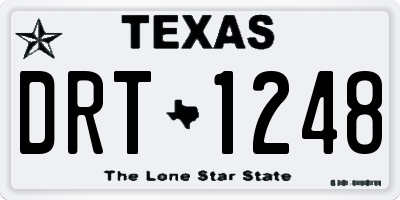 TX license plate DRT1248