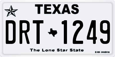 TX license plate DRT1249