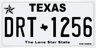 TX license plate DRT1256