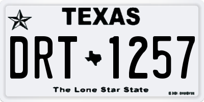 TX license plate DRT1257