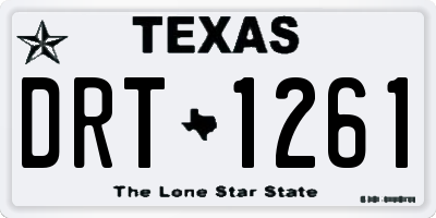 TX license plate DRT1261