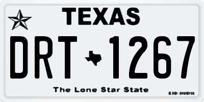 TX license plate DRT1267