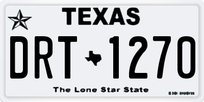 TX license plate DRT1270