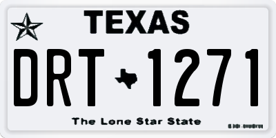 TX license plate DRT1271