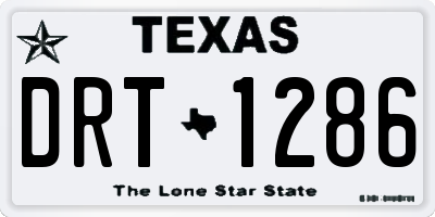 TX license plate DRT1286