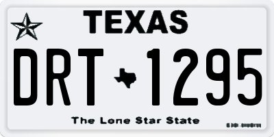 TX license plate DRT1295