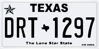 TX license plate DRT1297