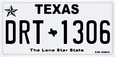 TX license plate DRT1306