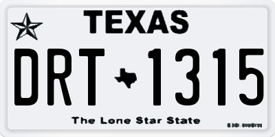 TX license plate DRT1315