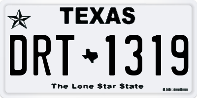 TX license plate DRT1319