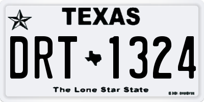 TX license plate DRT1324