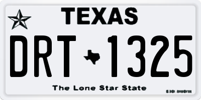 TX license plate DRT1325