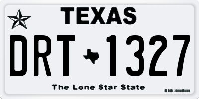 TX license plate DRT1327