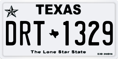 TX license plate DRT1329