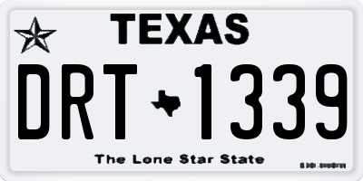 TX license plate DRT1339