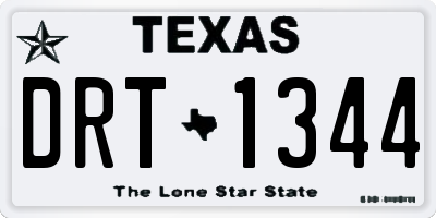 TX license plate DRT1344