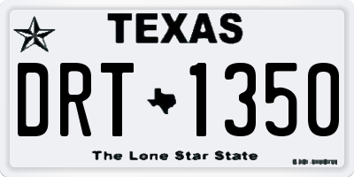 TX license plate DRT1350