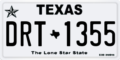 TX license plate DRT1355