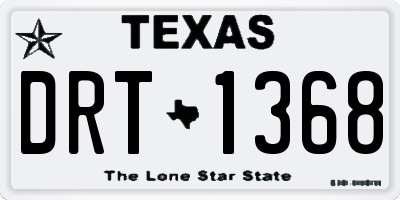 TX license plate DRT1368