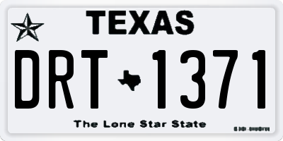 TX license plate DRT1371